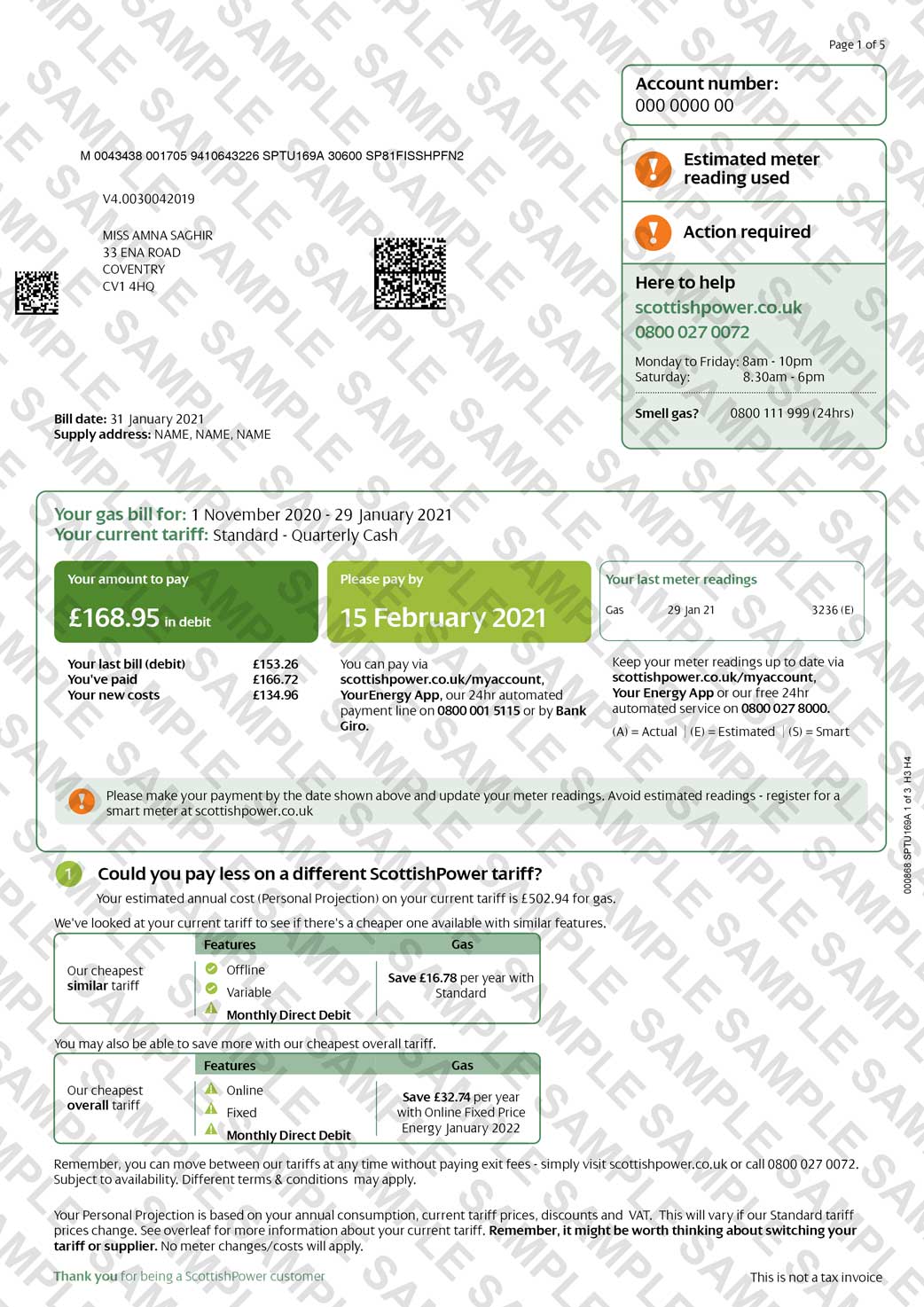 Scottish Power Utility Bill